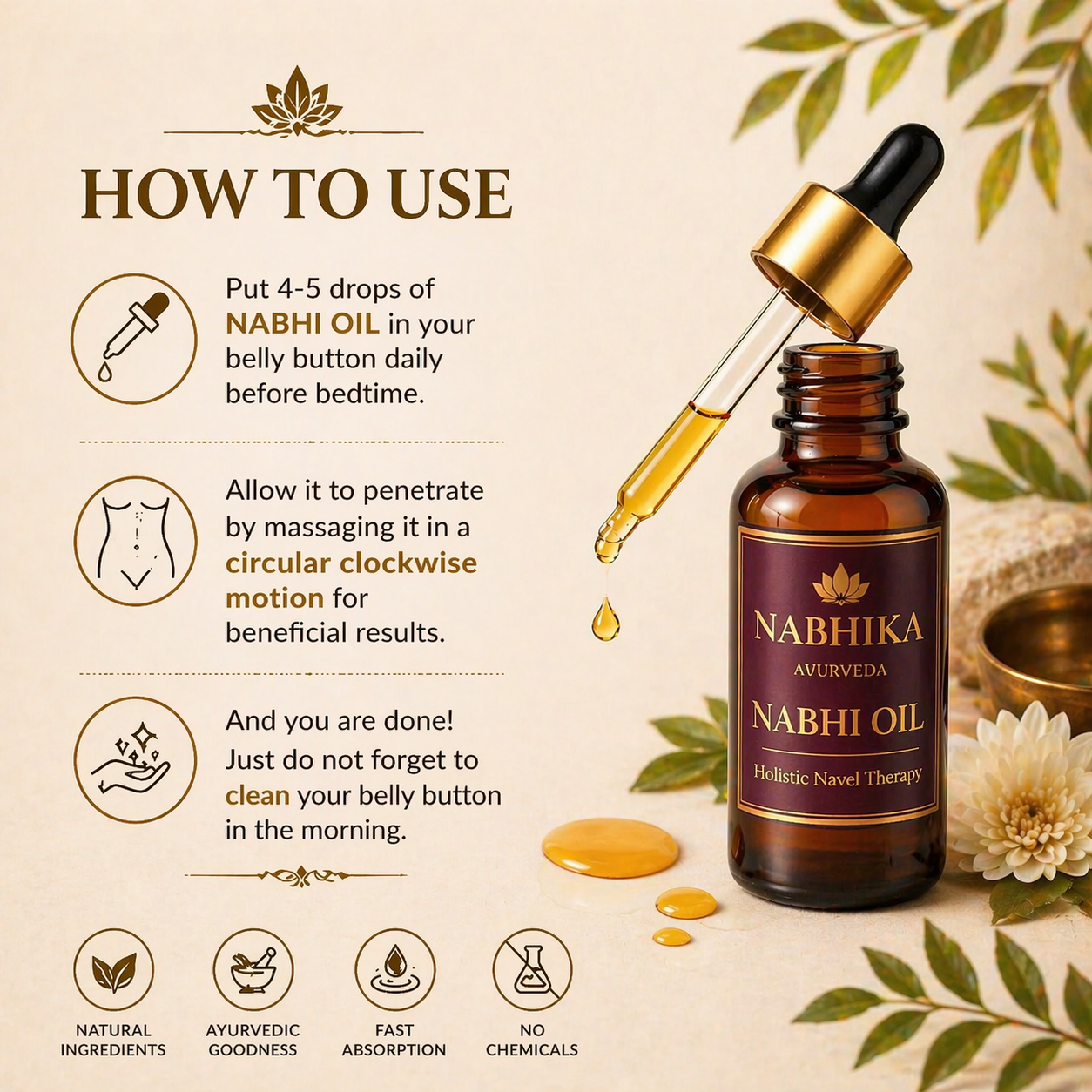 πΏπ§ NABHIKA AYURVEDA NABHI OIL π§πΏ ( BUY 1 GET 1 FREE )