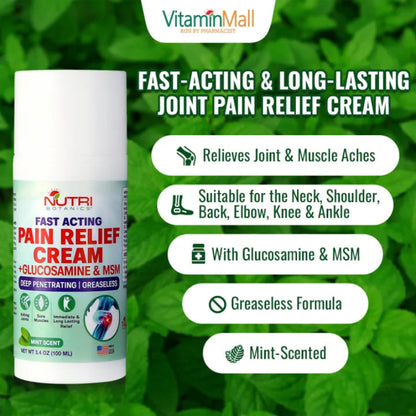 💪⚡ FAST ACTING PAIN RELIEF CREAM – GLUCOSAMINE & MSM SPRAY ⚡💪 ( BUY 1 GET 1 FREE )