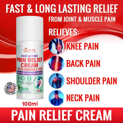 💪⚡ FAST ACTING PAIN RELIEF CREAM – GLUCOSAMINE & MSM SPRAY ⚡💪 ( BUY 1 GET 1 FREE )
