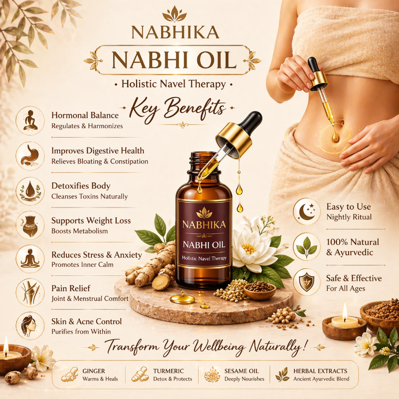 🌿💧 NABHIKA AYURVEDA NABHI OIL 💧🌿 ( BUY 1 GET 1 FREE )