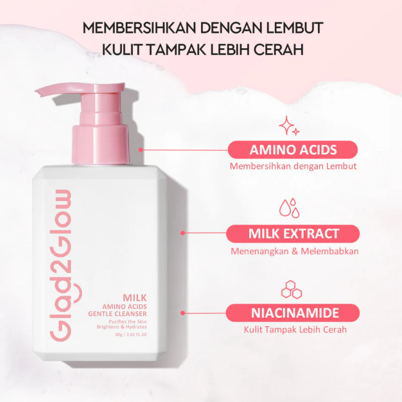Glad2Glow Milk Amino Acid Gentle Cleanser ( BUY 1 GET 1 FREE )