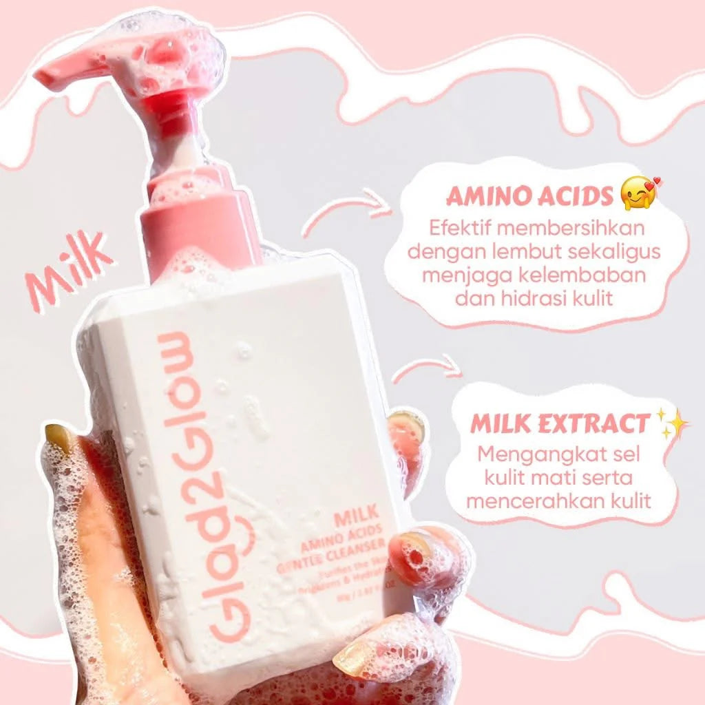 Glad2Glow Milk Amino Acid Gentle Cleanser ( BUY 1 GET 1 FREE )