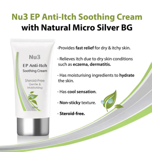 🌿🧴 NU3 EP ANTI-ITCH SOOTHING CREAM 🧴🌿 ( BUY 1 GET 1 FREE )